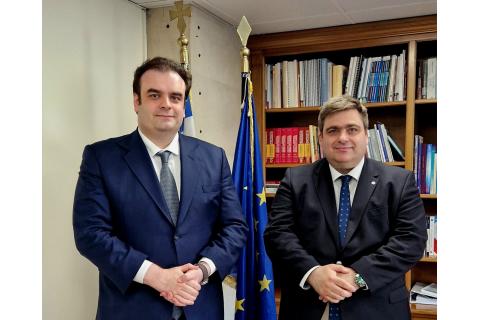 ΚΕΕΕ: Συνάντηση προέδρου ΚΕΕΕ, Γιάννη Βουτσινά, με τον υπουργό Οικονομικών, Κυριάκο Πιερρακάκη